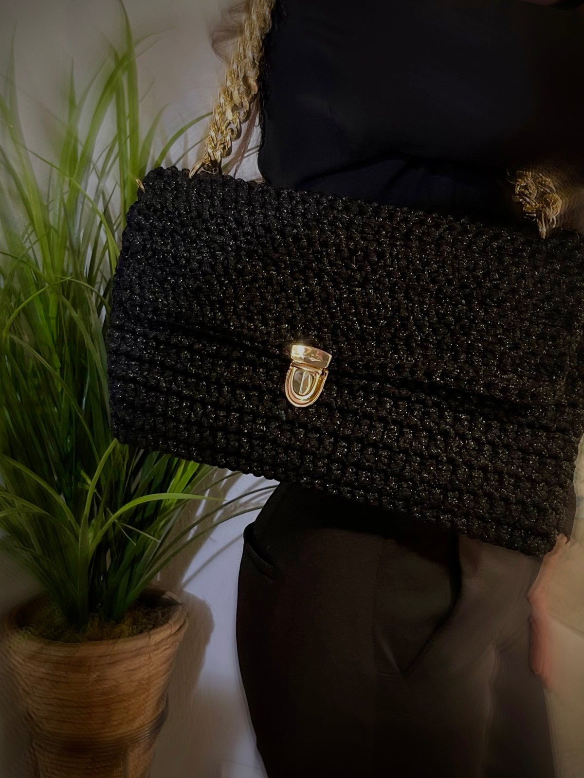 The Alva classic flap bag(black/XL edition✨)