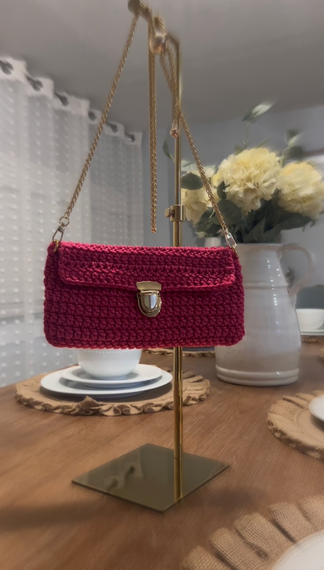 The Alva classic flap bag (Pink)