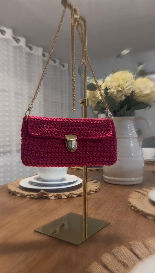 The Alva classic flap bag (Pink)