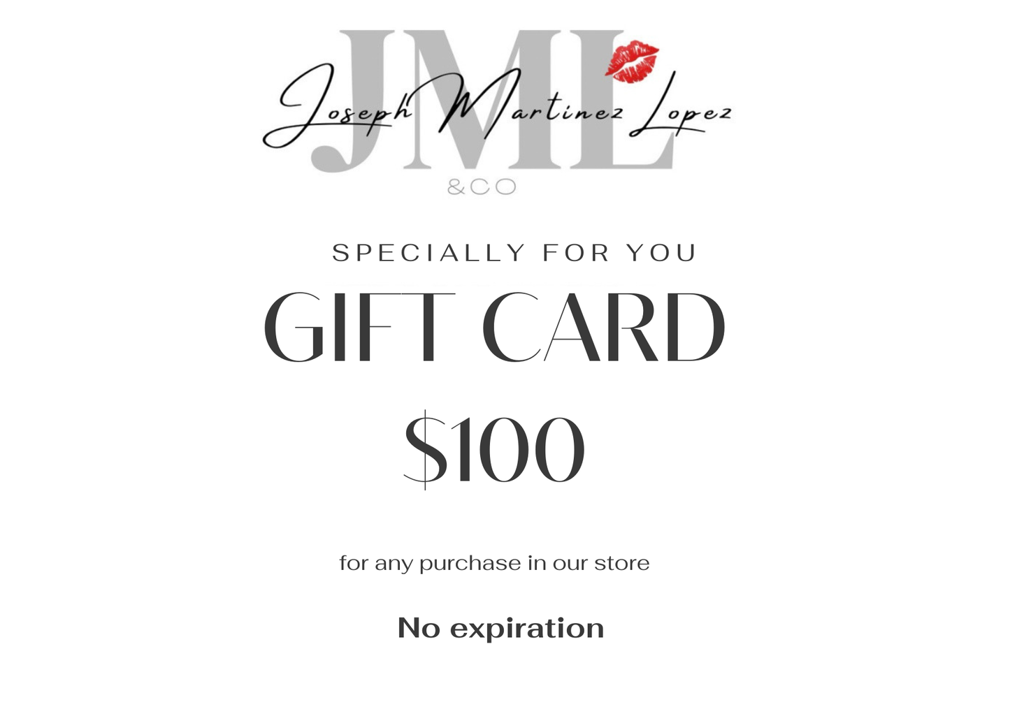JML&CO Gift cards