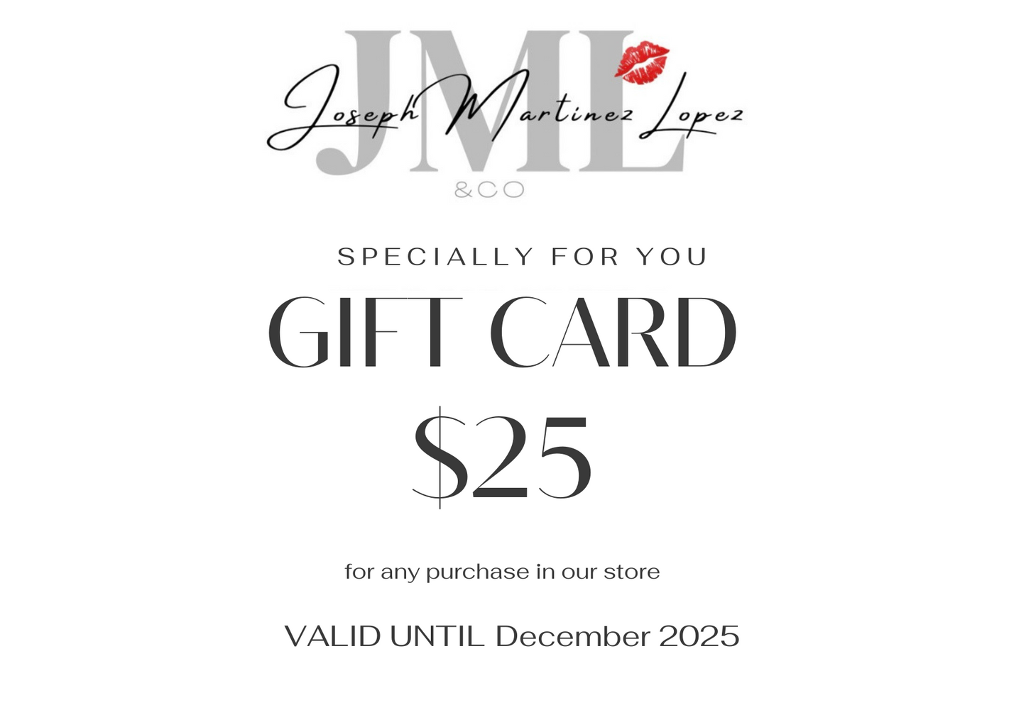 JML&CO Gift cards