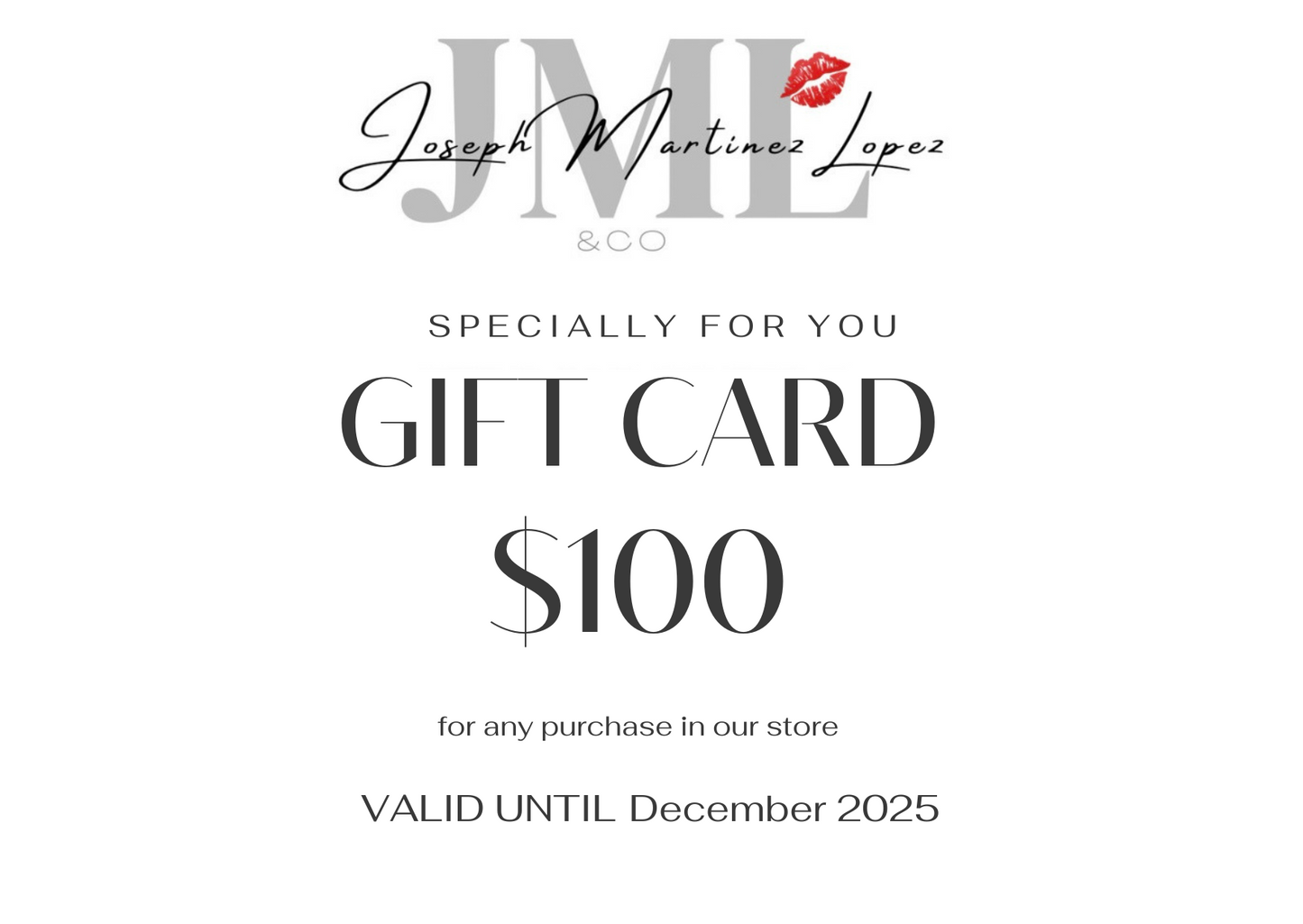JML&CO Gift cards